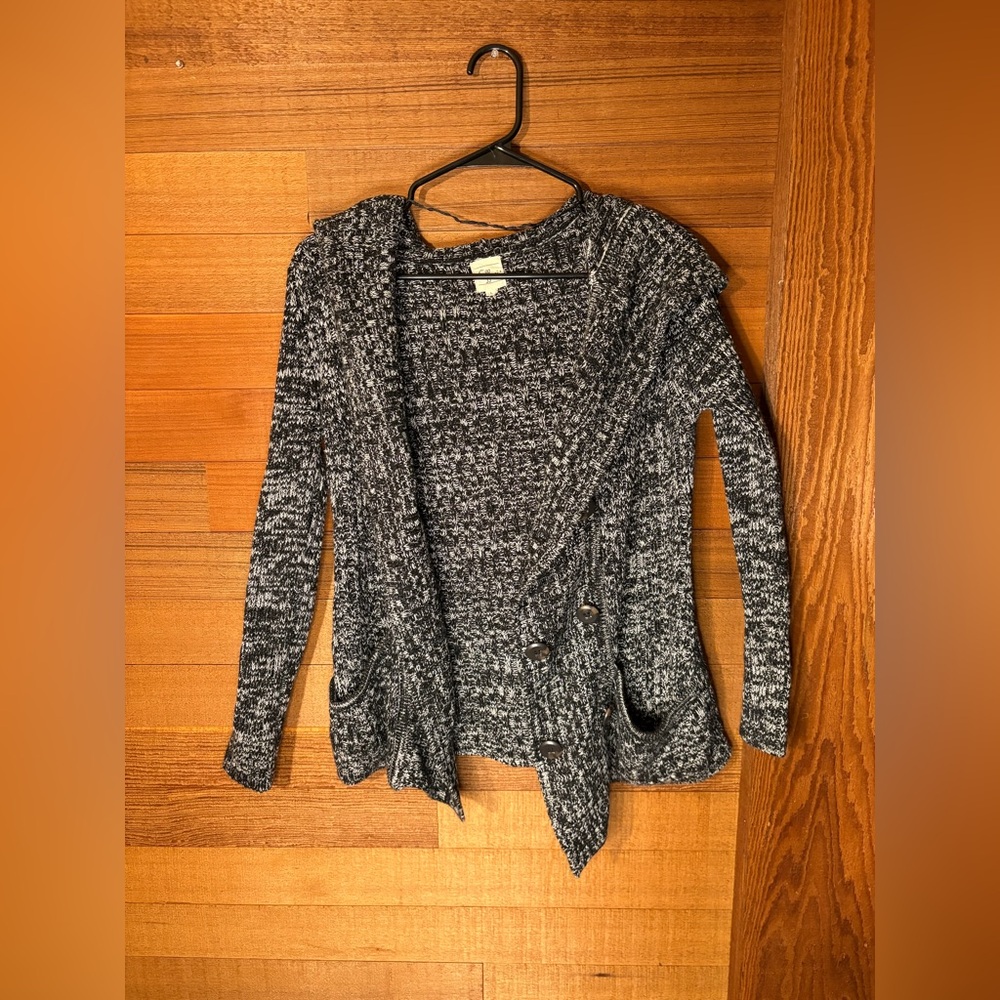Effeci Marled Button-Front Cardigan Sweater – Women’s Large